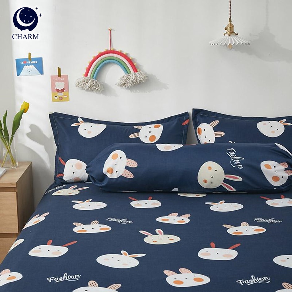 CHARM ชุดผ้าปูที่นอน + ผ้านวม 3.5 ฟุต 3 ชิ้น ลาย NAVY BUNNY คอลเลคชั่น DREAMY_4